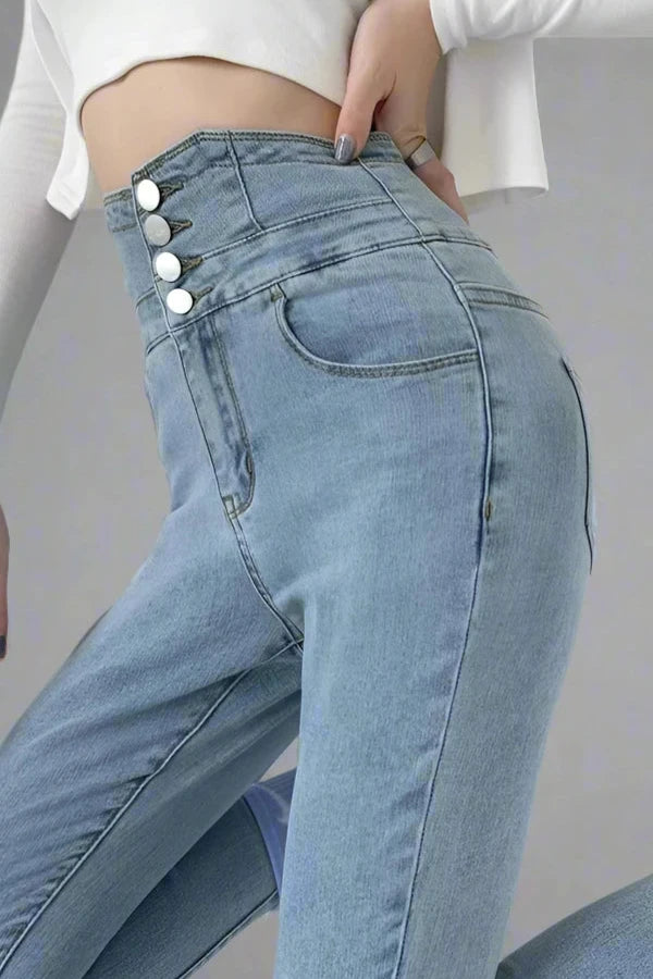 High Waist Slim Stretch Denim